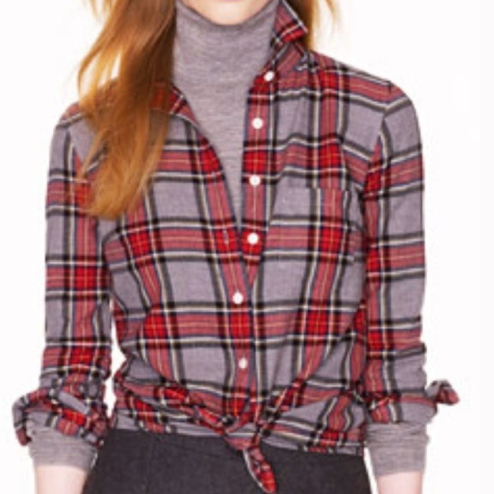 J Crew Plaid Flannel Button Down